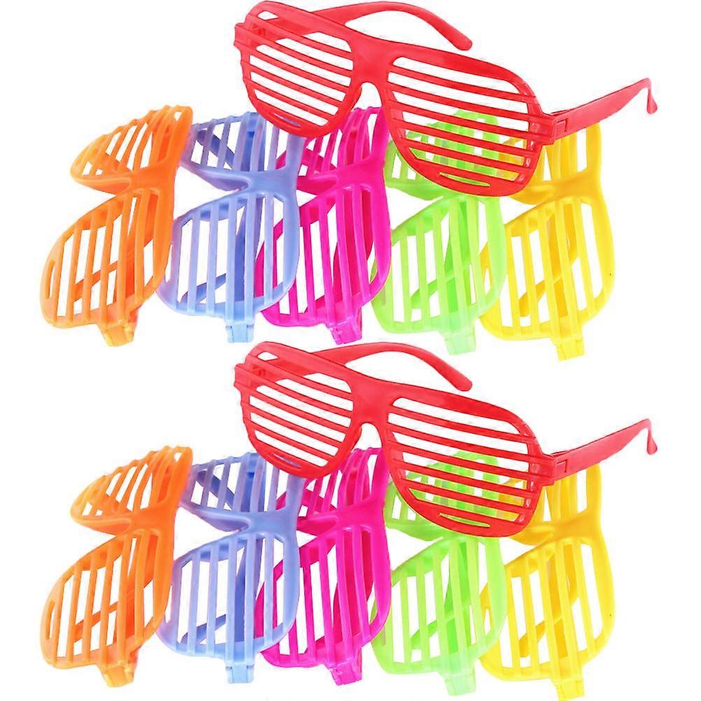 Creative Fashion Design 10Pack Party Accessory Shutter Glasses Assorted Color Perfect For Disco Theme Gathering