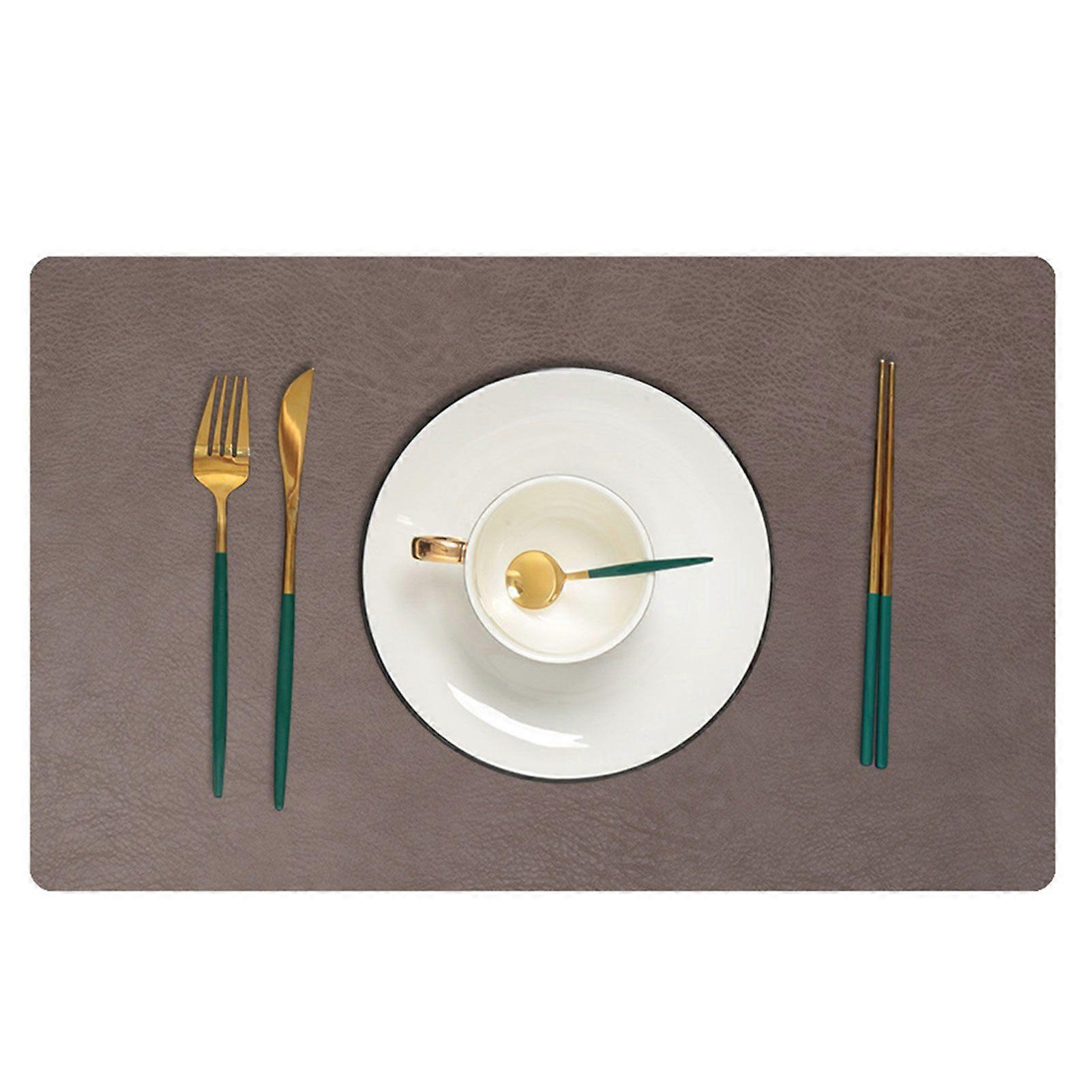 Modern Rectangular Placemats Heat Insulation Spill Proof Anti-scalding Non-Slip Decorative Place Mats for Dining Table