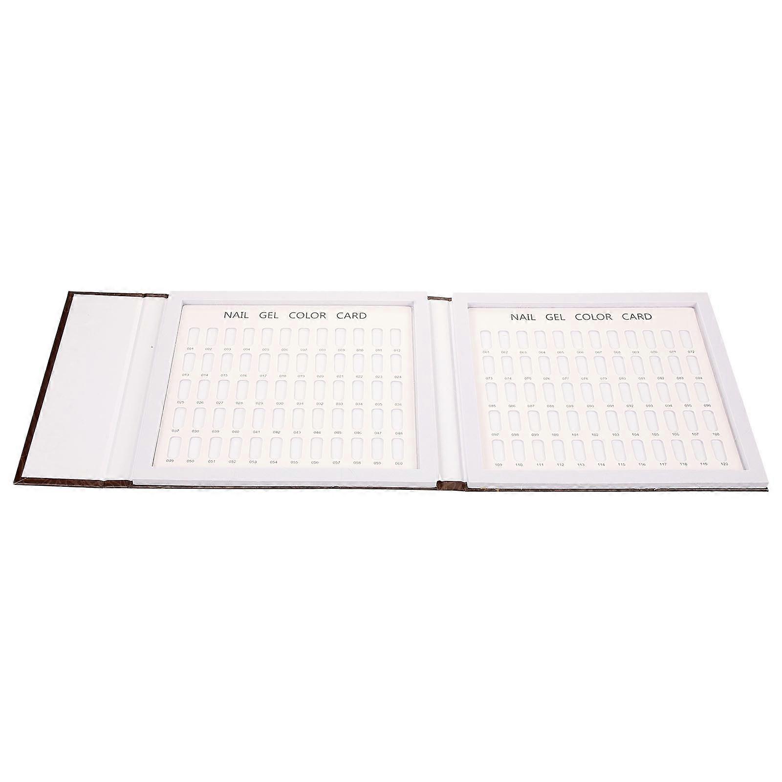 Nail Art Display Chart Book with Gel Polish Organizer for Tips Includes Show Cards for Salons & DIY Use, Professional Grade