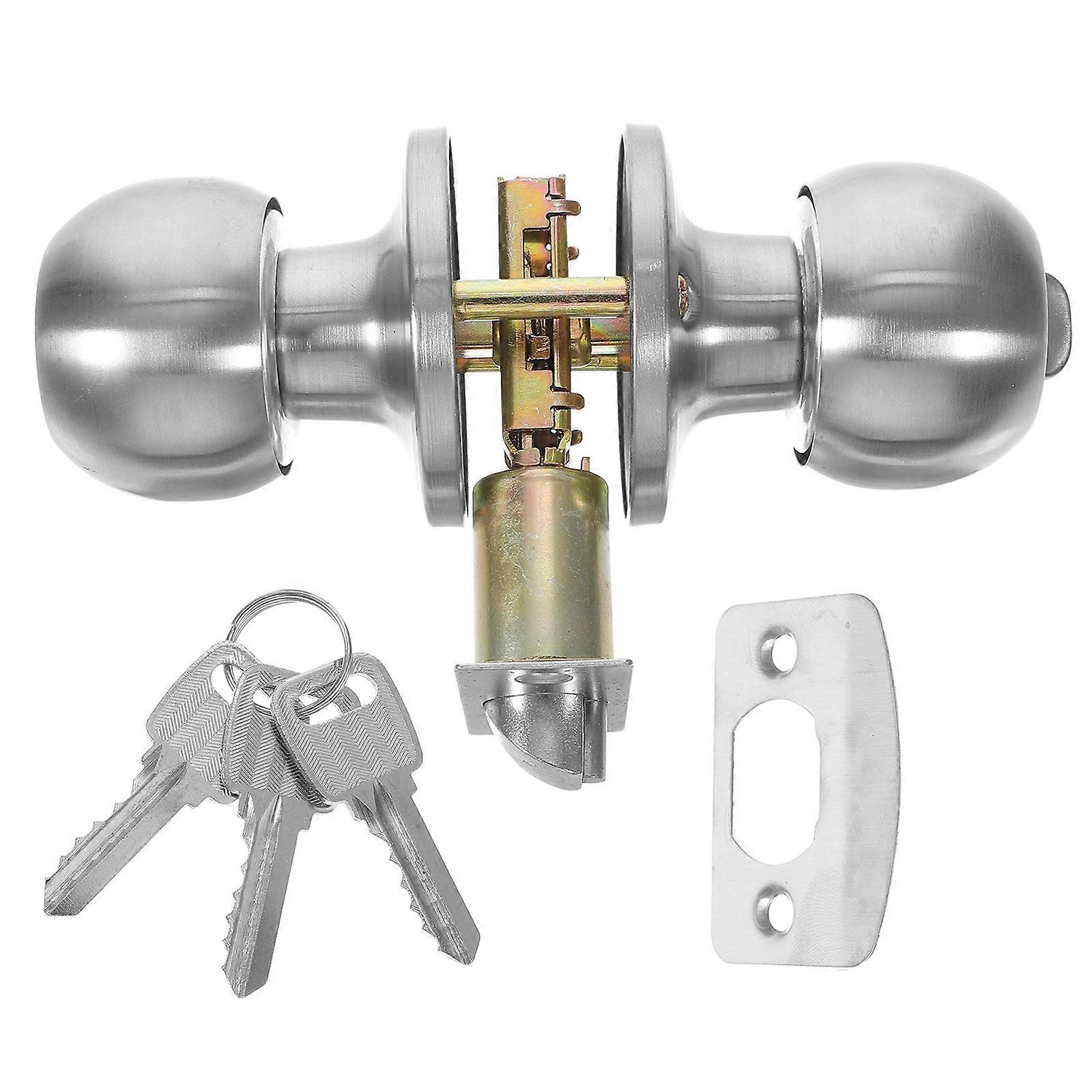 Interior Door Knob with Lock – Durable, Wear Resistant Design for Bathroom and Interior Doors – Easy DIY Installation