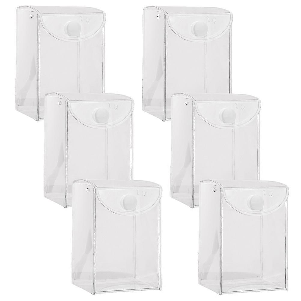 PVC Transparent Toy Display Container 6Pcs Dust-Proof Water-Resistant Storage