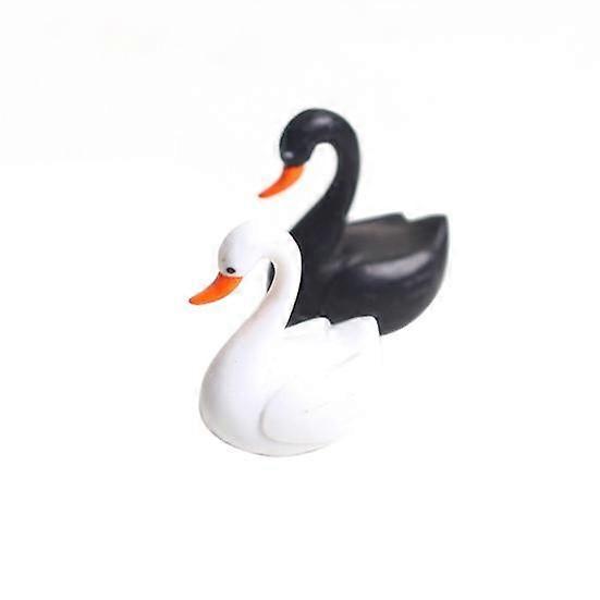 2Pcs Mini Swan Simulation Model for DIY Miniature Landscape Garden