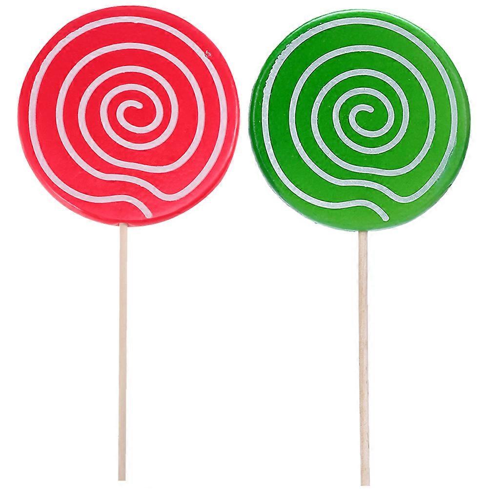 お祝いのパーティーと写真のための2個の大きなロリポップの装飾偽のキャンディー小道具