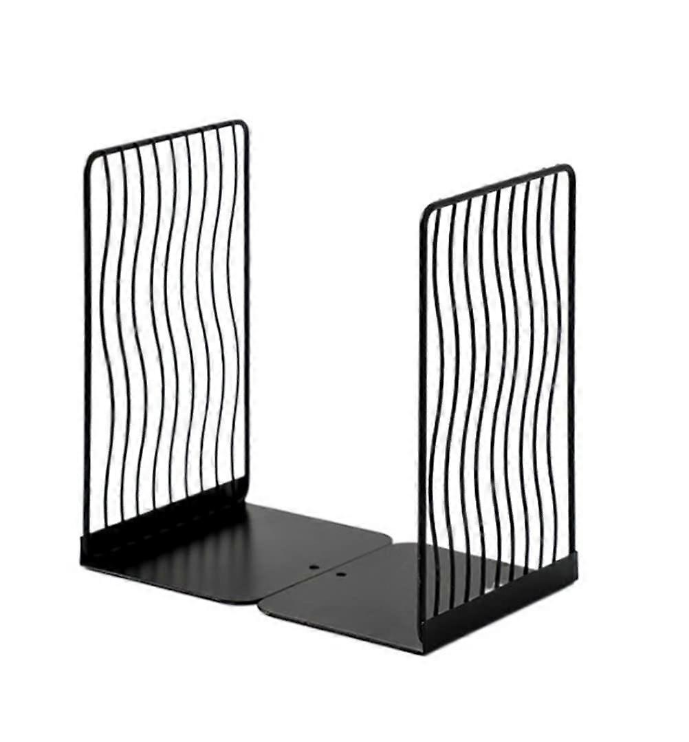 Metal Bookends Desktop Display Organiser Modern Book Holder Book Stand