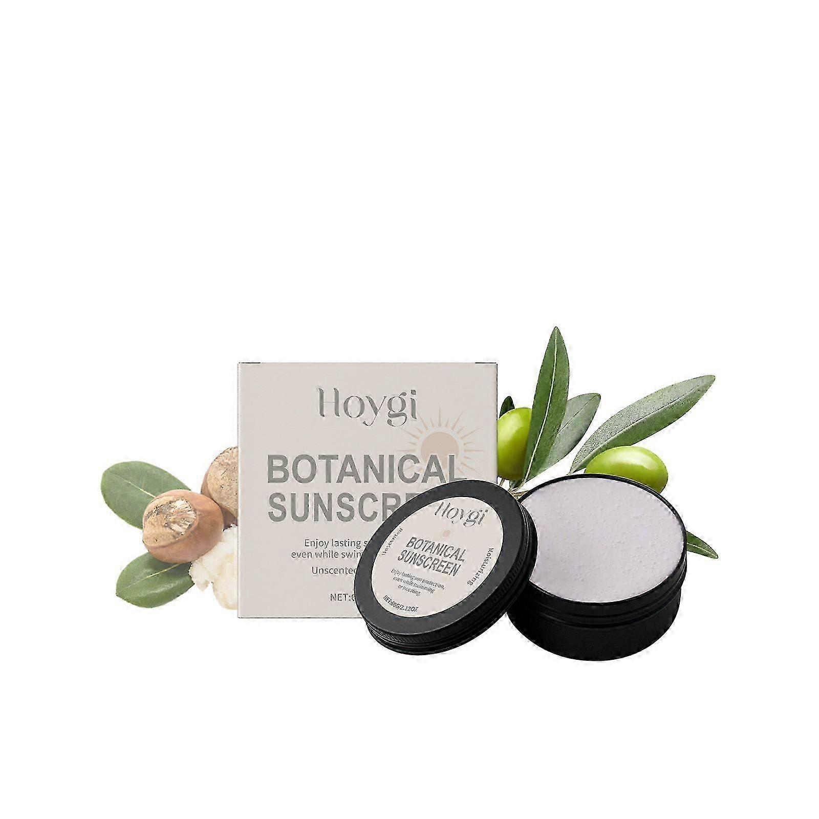 Botanical Sunscreen, Tallow Sunscreen with Beeswax, Tallow Balm Instant Sun Protection, Face Moisturiser, Sweat & Water Resistant - Unscented & Invisi