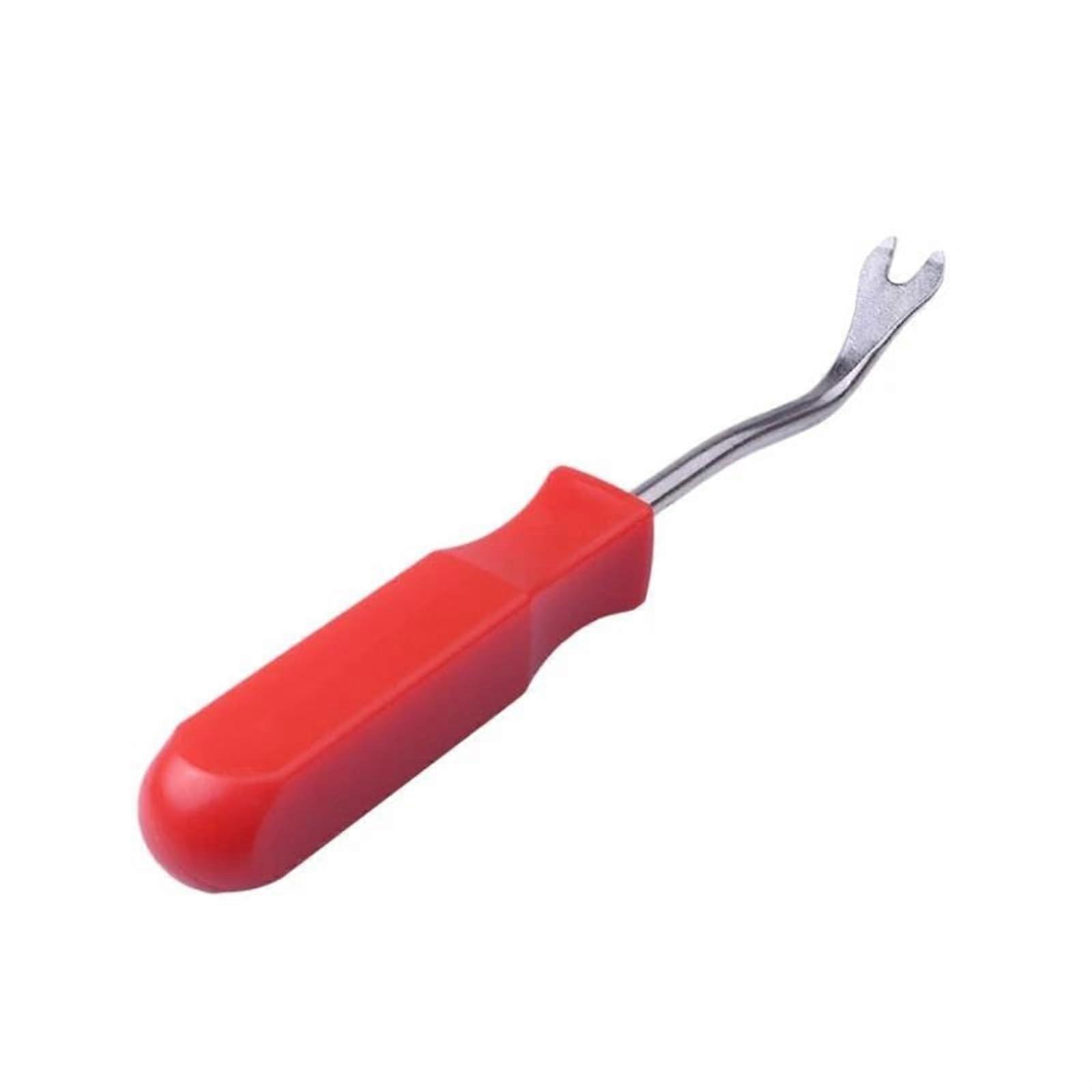 Auto Styling Trim Panel Car Door Interior Trim Clip, Red Upholstery Fastener Clip Remover Tool, Screwdriver, Nail Puller, 10.2 cm