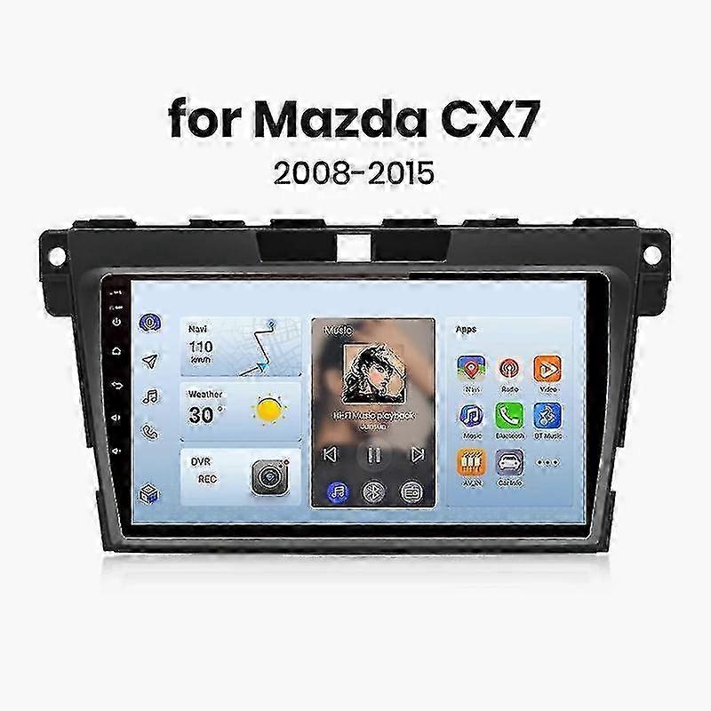 Radio for Mazda CX-7 CX7 2008-2015: Wireless CarPlay Android Auto, 2 din Multimedia Player with GPS, Compatibility Guarantee