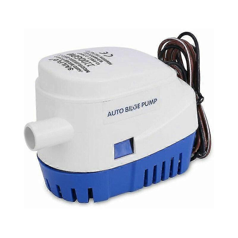 750GPH all-in-one automatic submersible bilge pump, operates on 12V voltage.