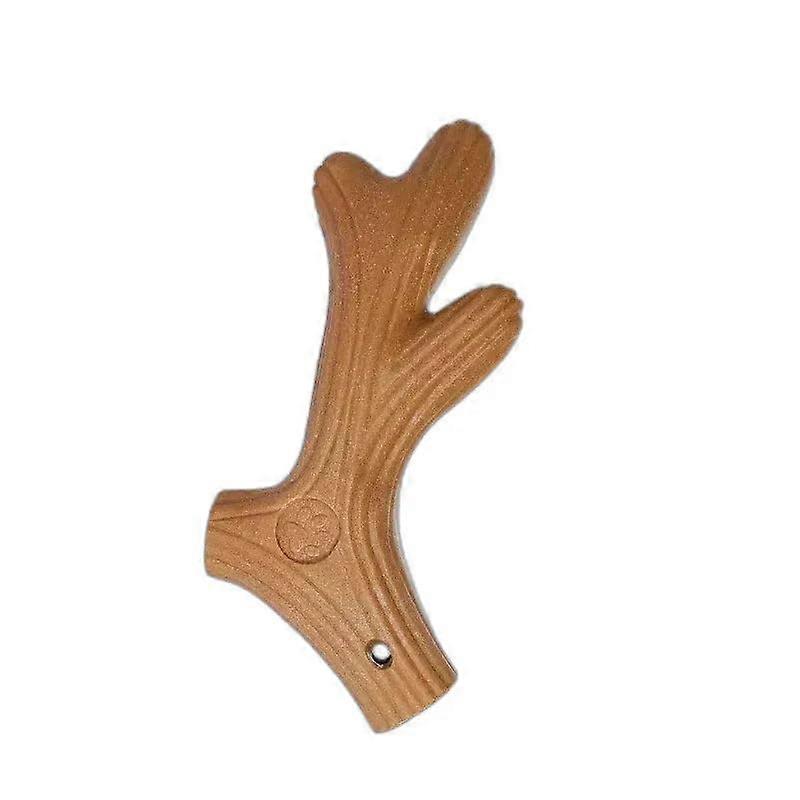 Durable Dog Chew Toy Stick, BiteResistant, Pine Wood Look, Bone Shape, Cleans Teeth, Dental Aid, Lightweight, Ideal For All Dog Sizes