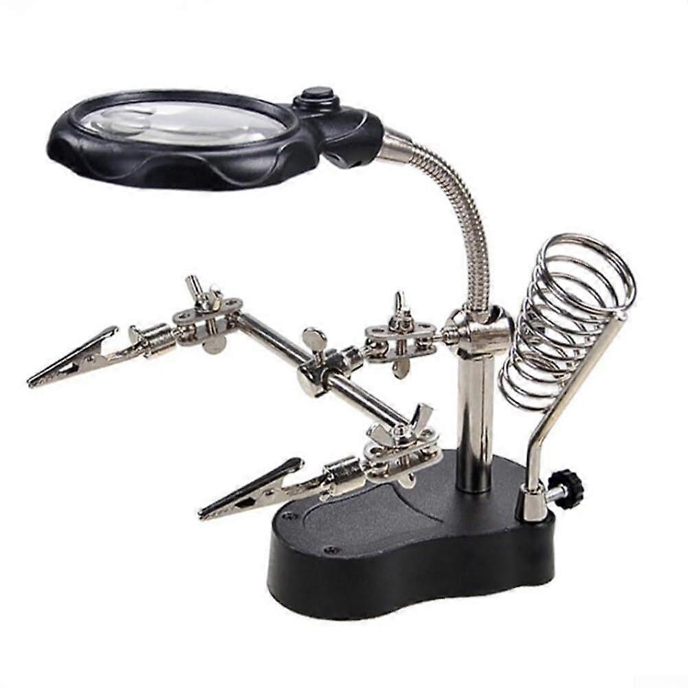 Soldering Assistance Tool with 360 Degree Rotating Magnifier and Dual LED Lights Ref: 9499