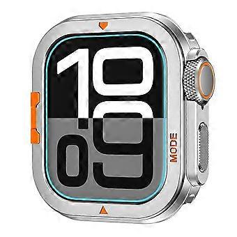 For Apple Watch Series 9/8/7 45mm Protective Case Drop Proof Metal+PC Watch Case Cover