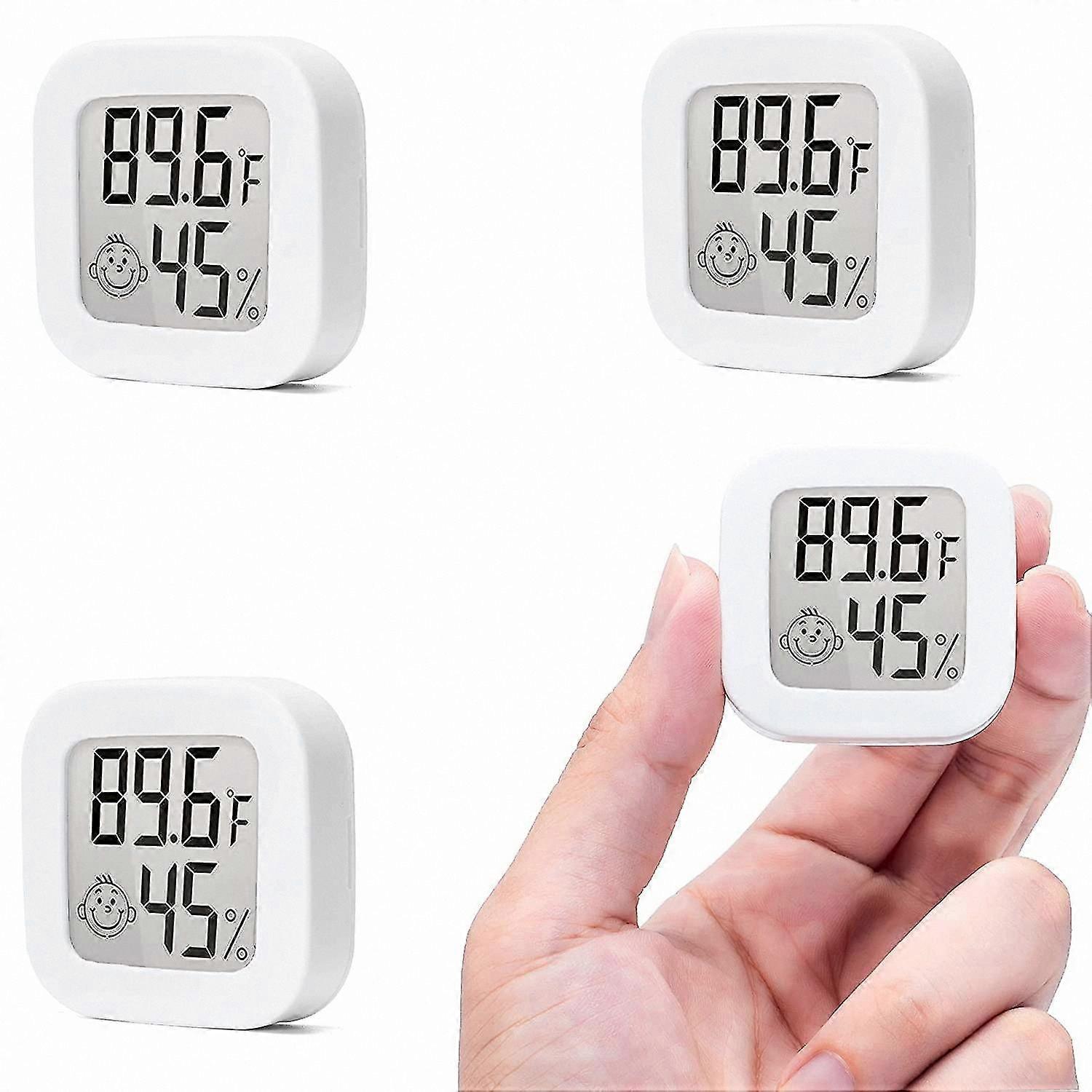 Temperatur- und Feuchtigkeitsmonitor für den Innenbereich mit LCD-Display, weiß, 3er-Pack (Fahrenheit)