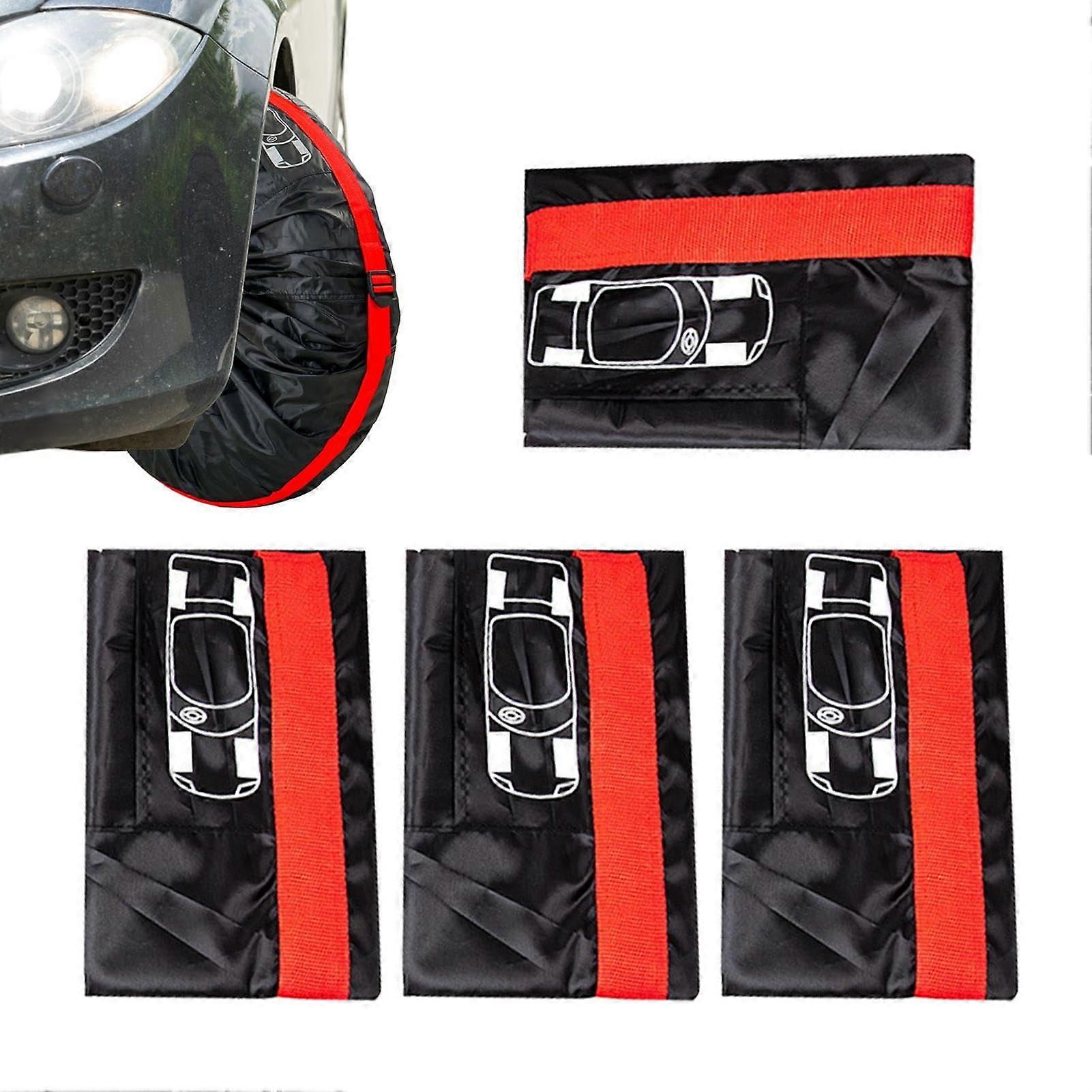 Tire Covers RV Tire Cover 4th 4 - Snow Snow Snow T Towing Tire Cover Portable Red Weatherproof Storage Bag