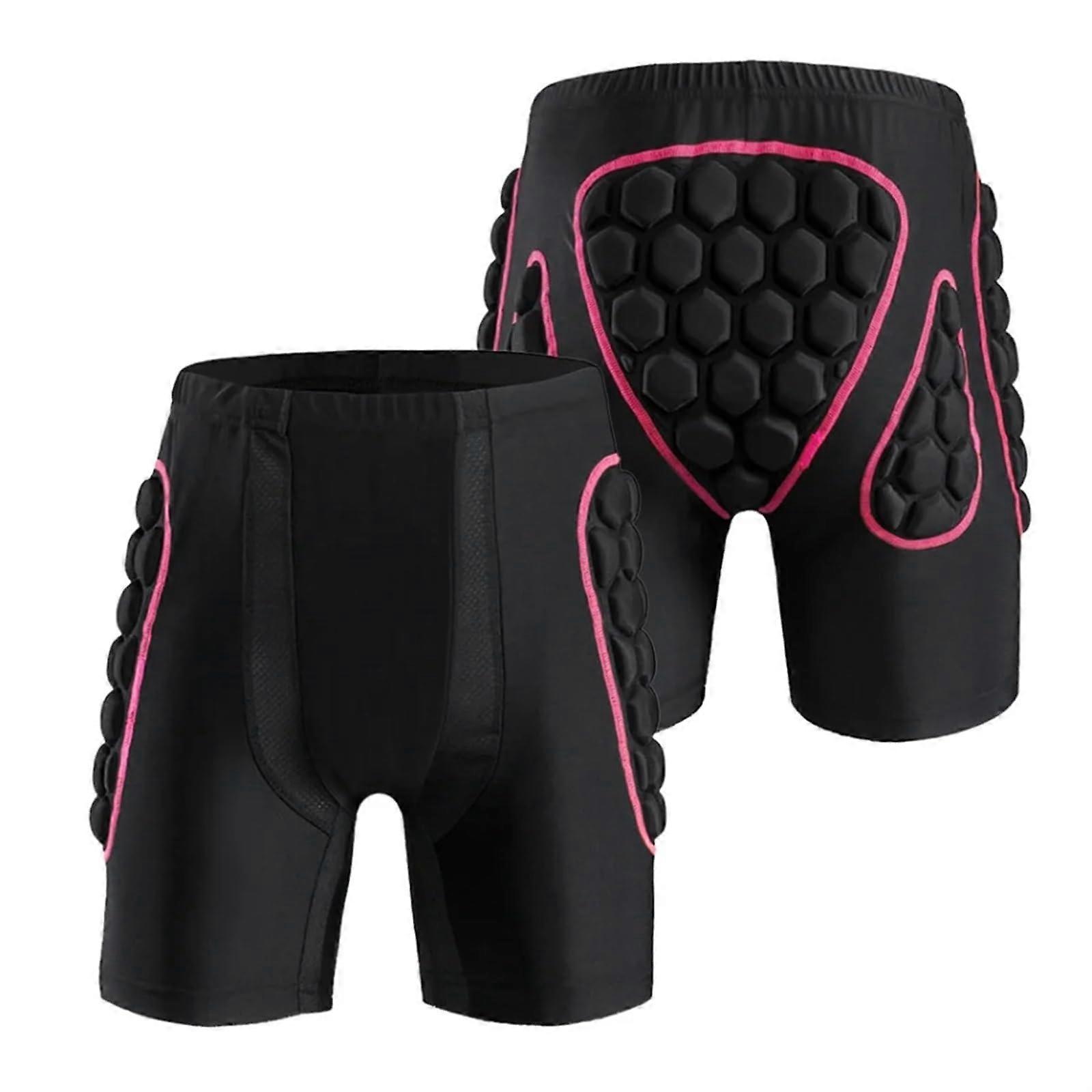 Skiing Protective Padded Shorts Men's Hip Butt Protection XXL Pink