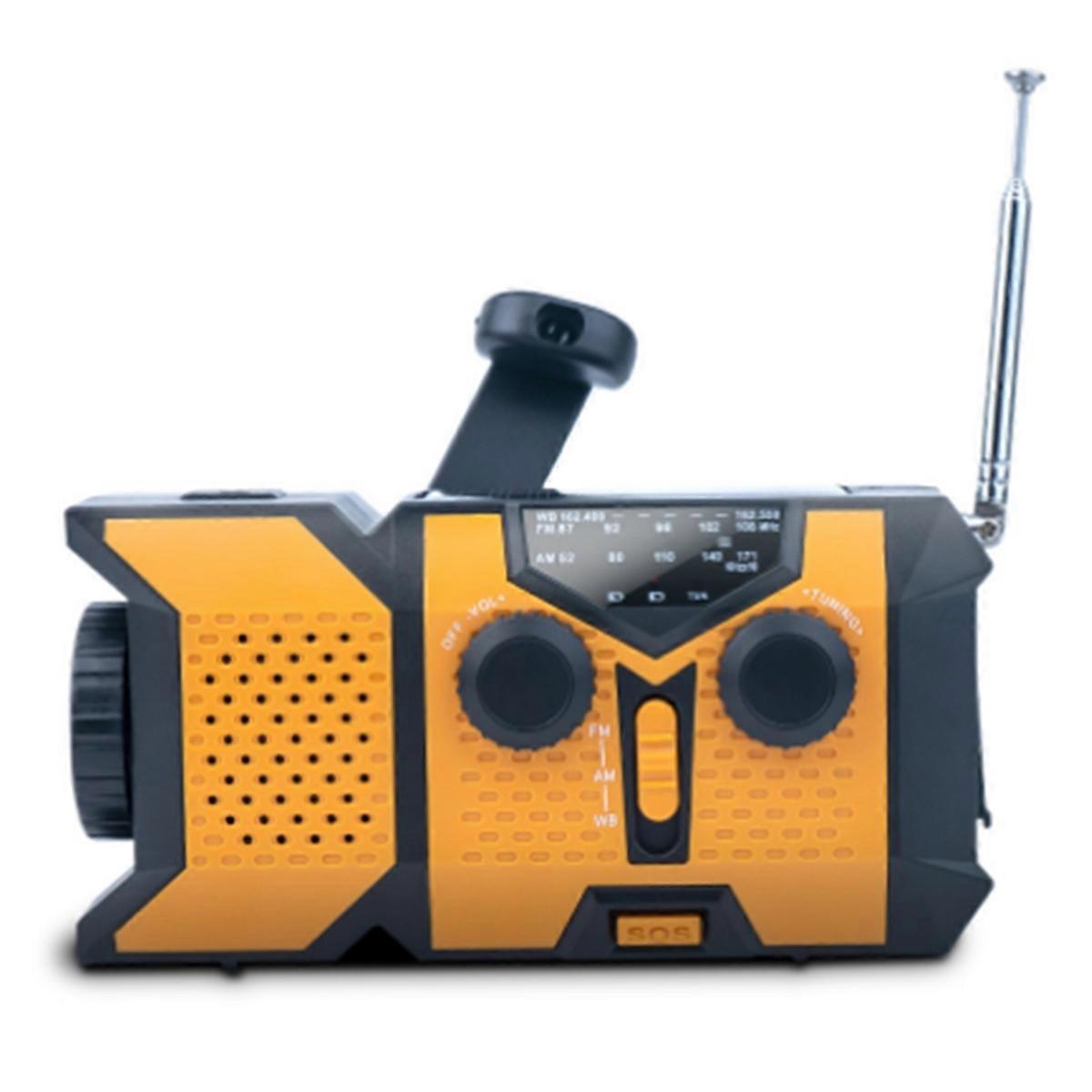 Hand Crank Solar Radio with LED Flashlight, AM/FM/NOAA Weather Radio