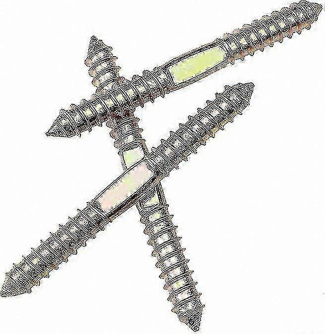 10-Pack Double-Ended Wood Screws, 78mm x 8mm, Self-Tapping Thread for Furniture Assembly and Woodworking Projects