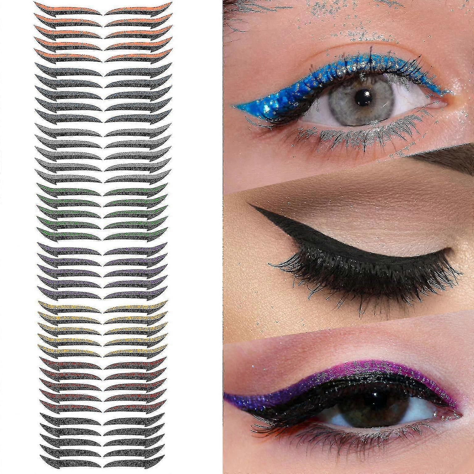 10 Pcs Reusable Eyeliner Sticker Patches for Eyelid Line Enhancement