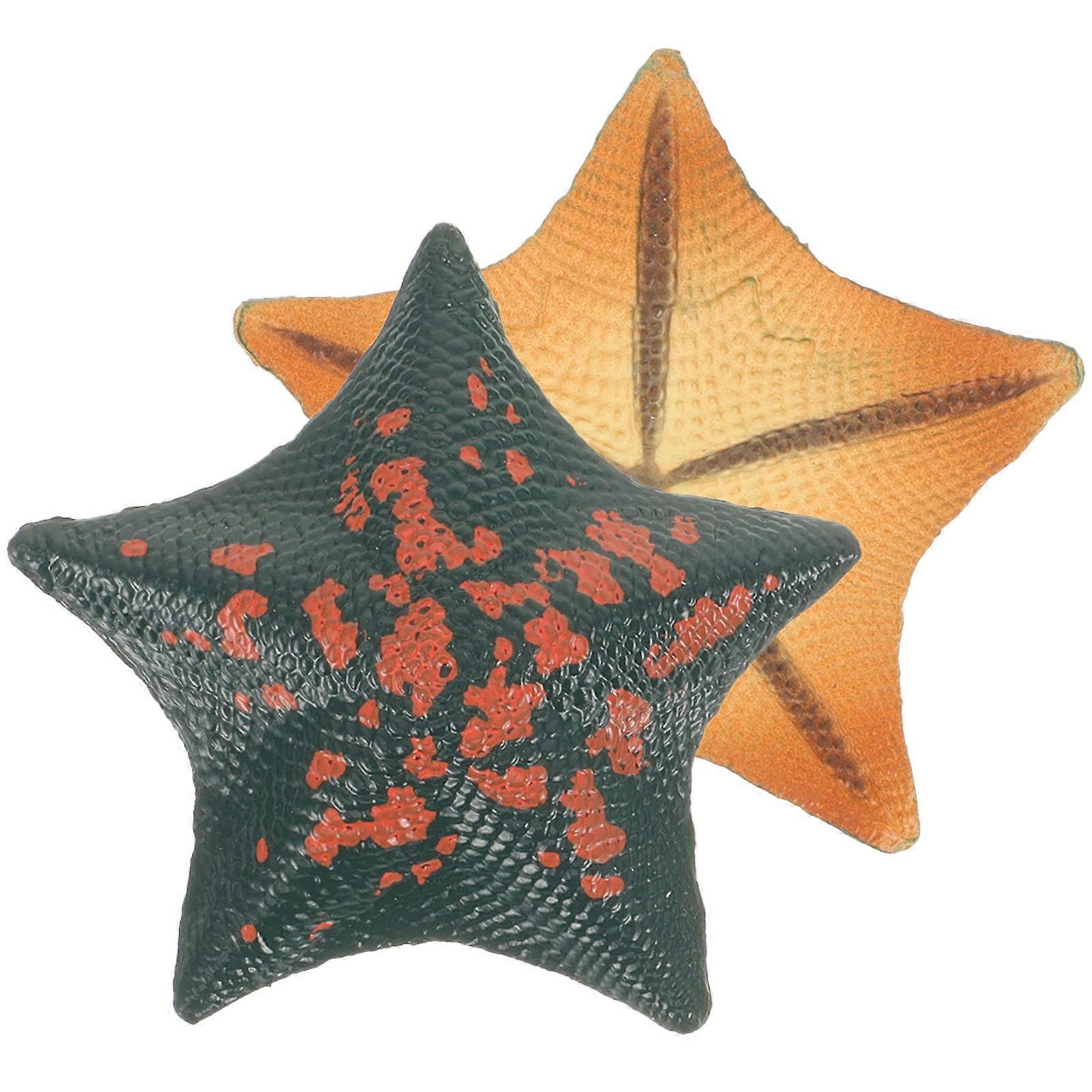 PVC MultiColored Sea Star Decor for Desktop Decoration Safe Durable Small Size Lightweight