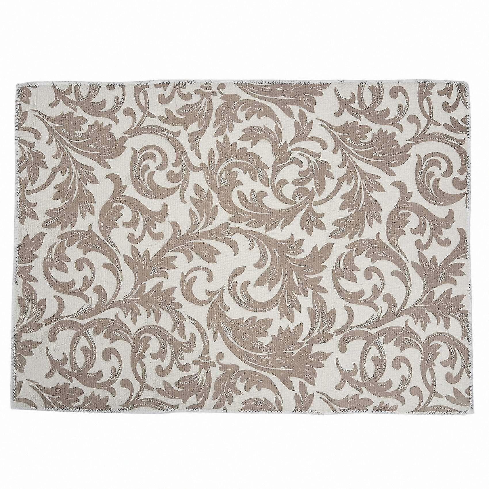 2-Pack Absorbent Dish Drying Mats, Machine Washable Kitchen Counter Mats, Large Size for Dishes, Grey Vine Design