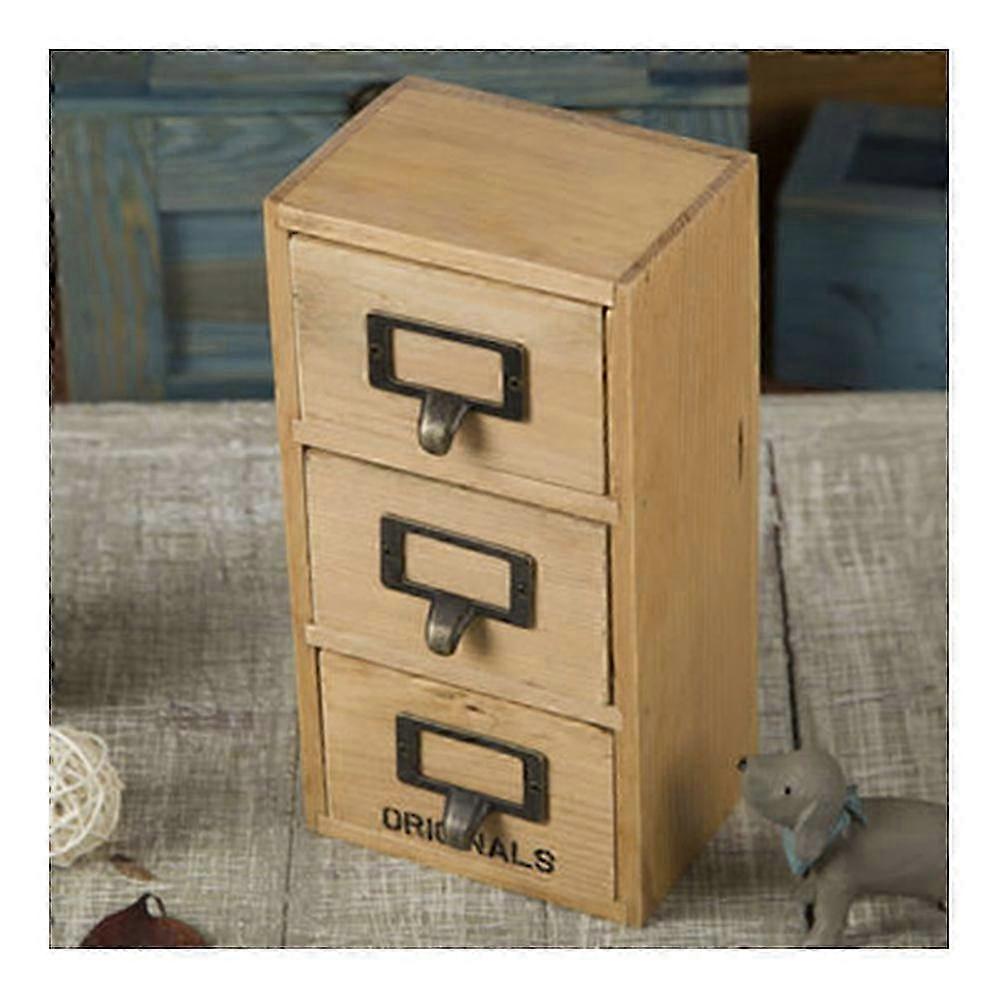 zakka Drawer Type Wooden Storage Box Table Decoration