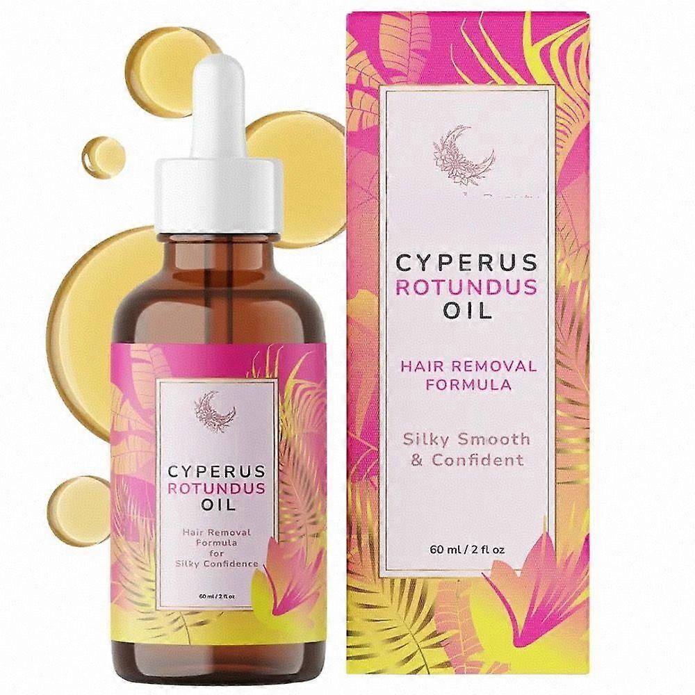 Cyperus Rotundus Oil - 60ml Φυσικό Λάδι Cyperus Rotundus Oil Για Αποτρίχωση, Ενυδάτωση &; Καταπραϋντικό Cyperus Oil Για Μείωση της Τριχοφυΐας του Σώματος, Λεία S