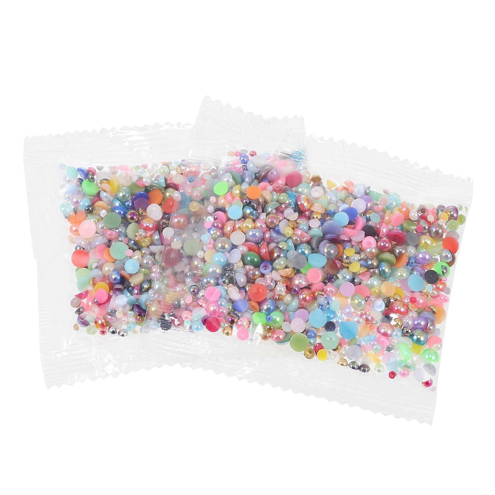 Plastic Charms Semicircle Clothing Accessories Assorted Color for Diy Craft 2 Packs