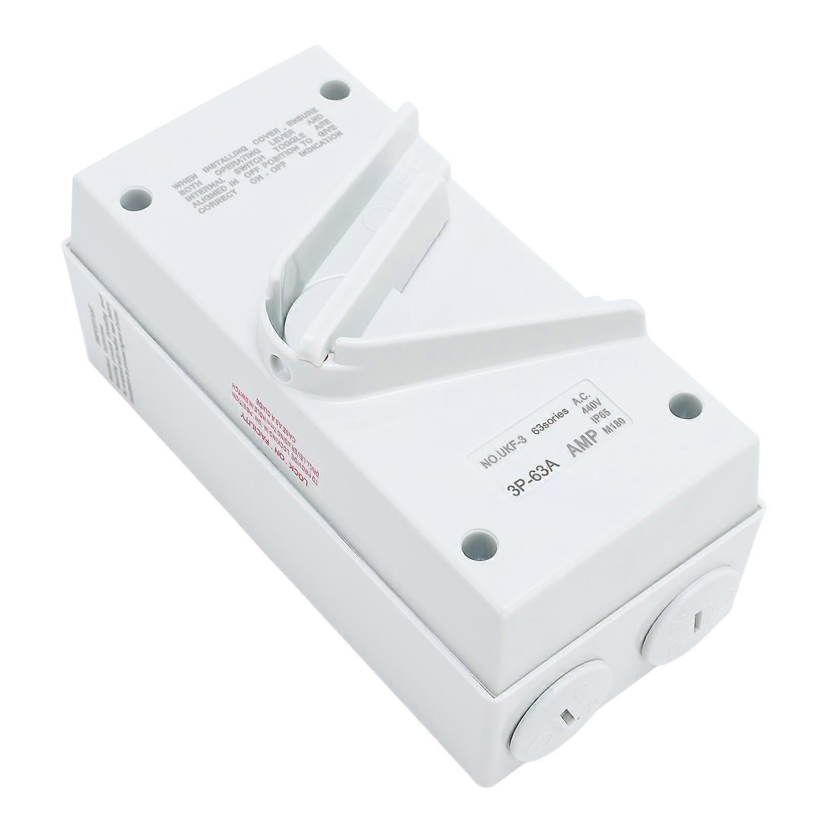 Enclosed Motor Disconnect Switch AC440V 63A 3 Pole IP65 Water Proof Enclosed Motor Circuit Breaker 