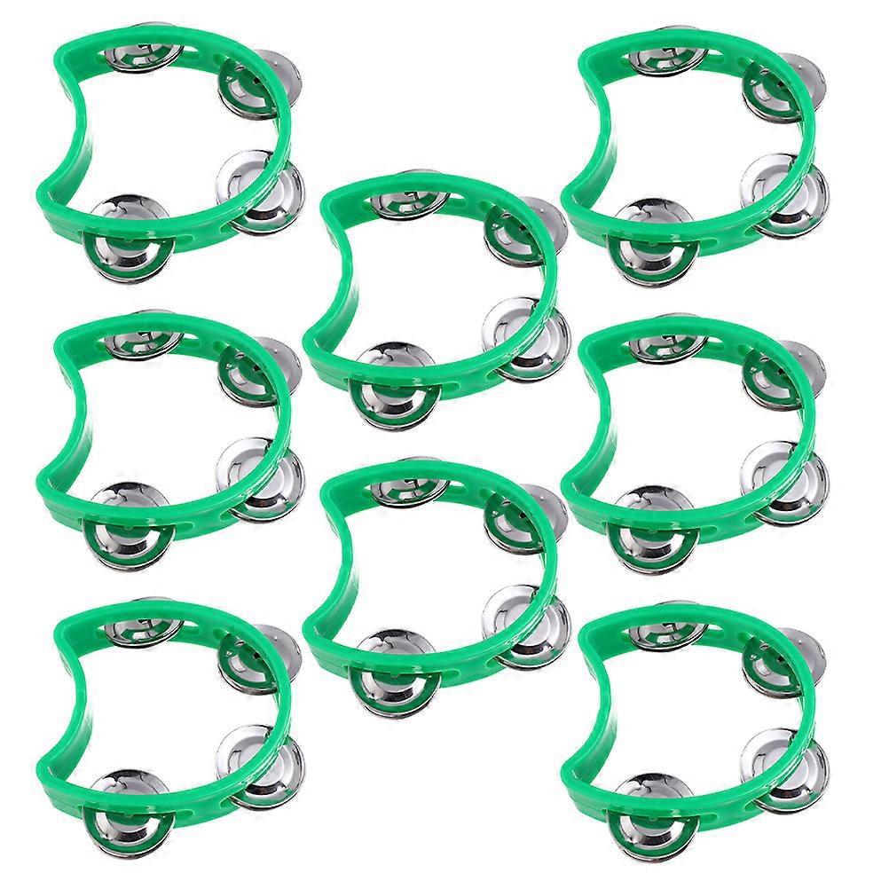 6 Plastic Tambourine for Preschool Ergonomic Handheld Orff Musical Instrument with Enhanced Jingle Bells for Family Activities and Rhythm Play