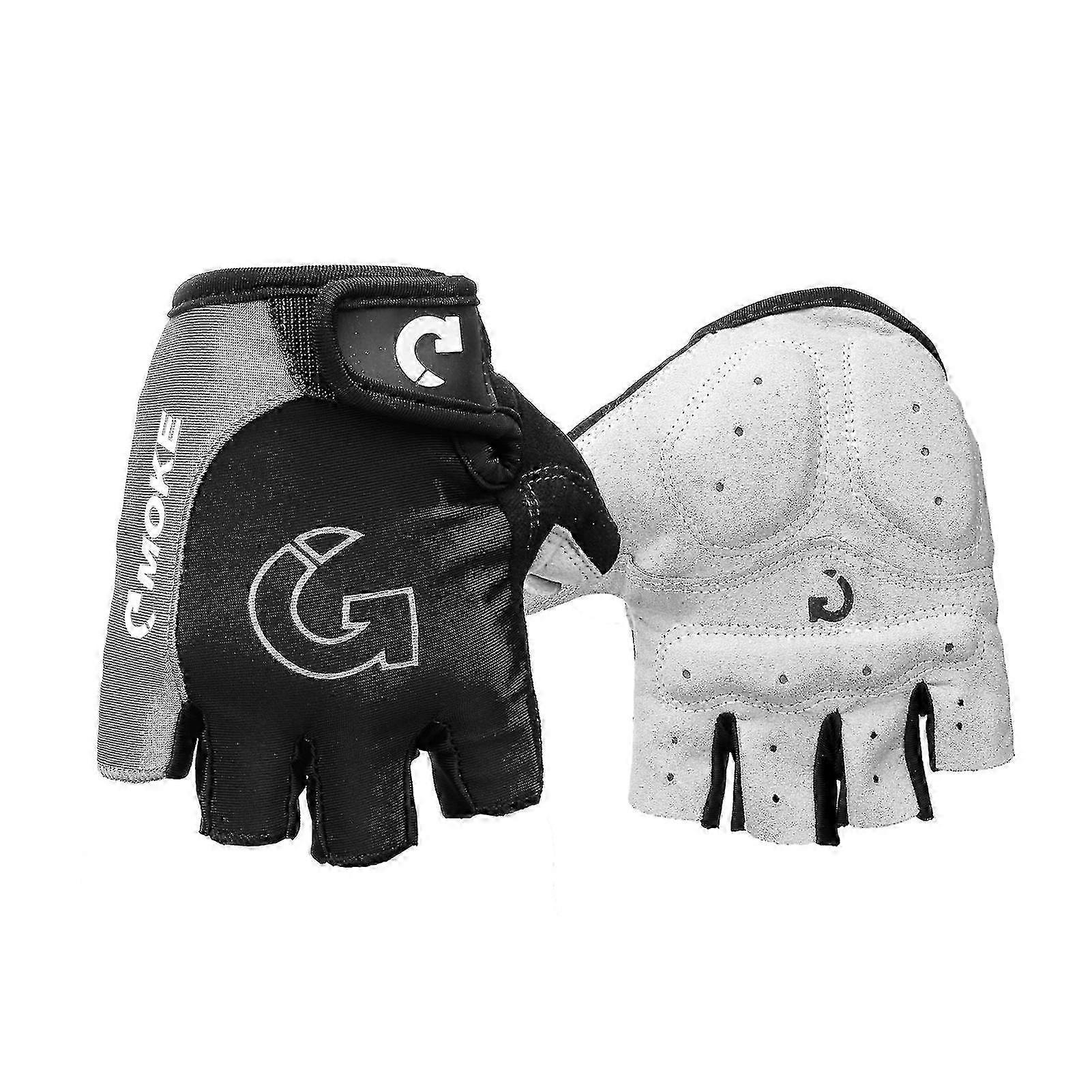 Herren Halbfinger-Reithandschuhe Trendige Farbe Kontrast Fahrrad Glov...