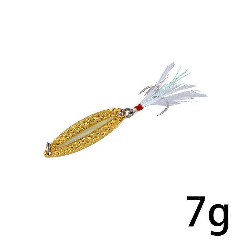 Lure bait with blood groove hooks and feathers, strong reflective and luminous for long casting
