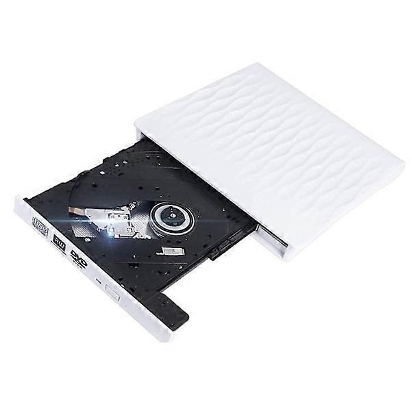 SY-IDD021-02 External DVD Burner - White - Optical Drive, Computer Accessory