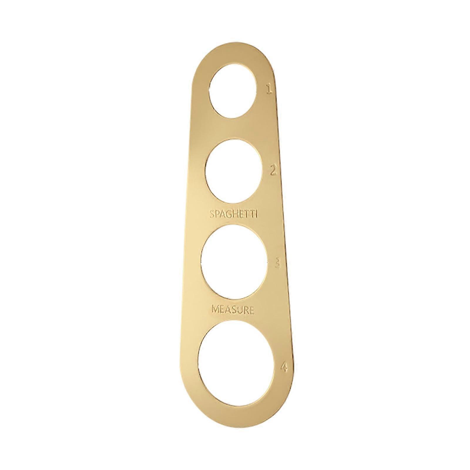 Spaghetti Measuring Tool Stainless Steel Spaghetti Measurer 18x6 cm, 4 Serving Sizes For Easy Portioning Rose Gold