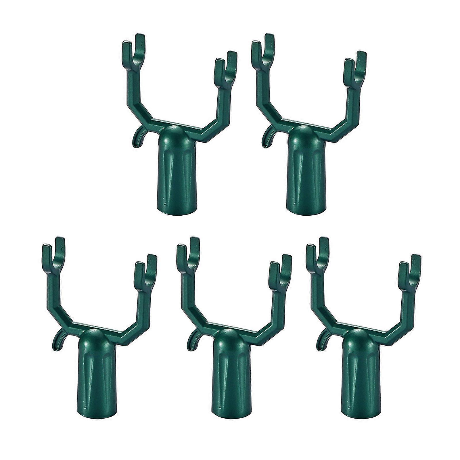 Aluminum Alloy Plant Support Stakes Set Of 5 Suitable For Preventing Branch Breakage With Tool Less Installation Design  Green