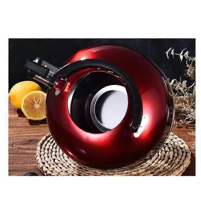 Whistling Kettle - SURENHAP - 3L - Stainless Steel - Red - Ergonomic