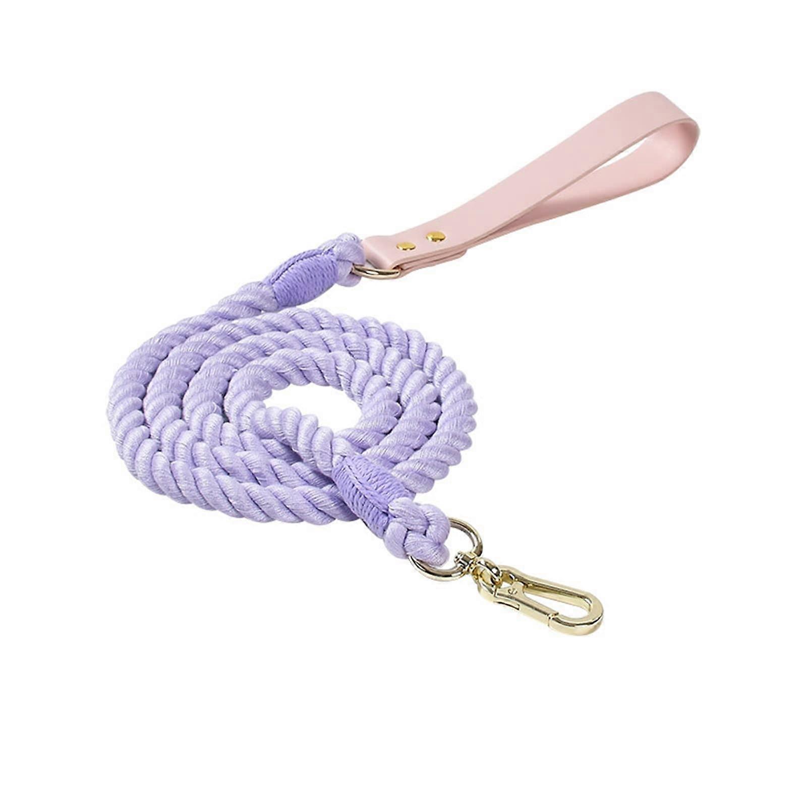 Pet Dog Leash HandWoven Color Leather Collar Set 120150 cm 12 mm Wide Color Code 15