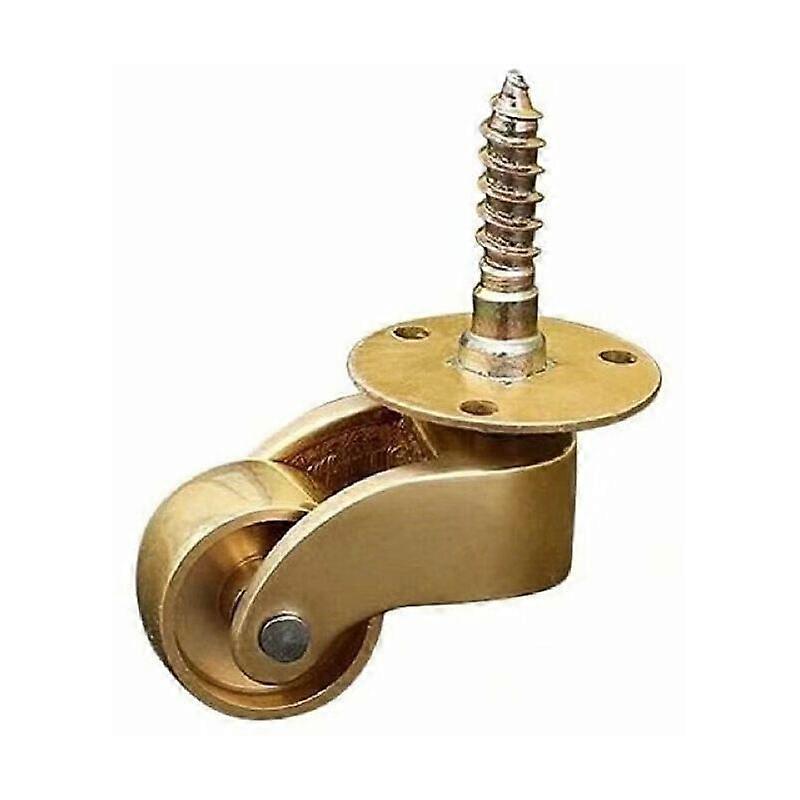 Universal Brass Furniture Casters, Solid Brass Casters, 360 Degree Rotating