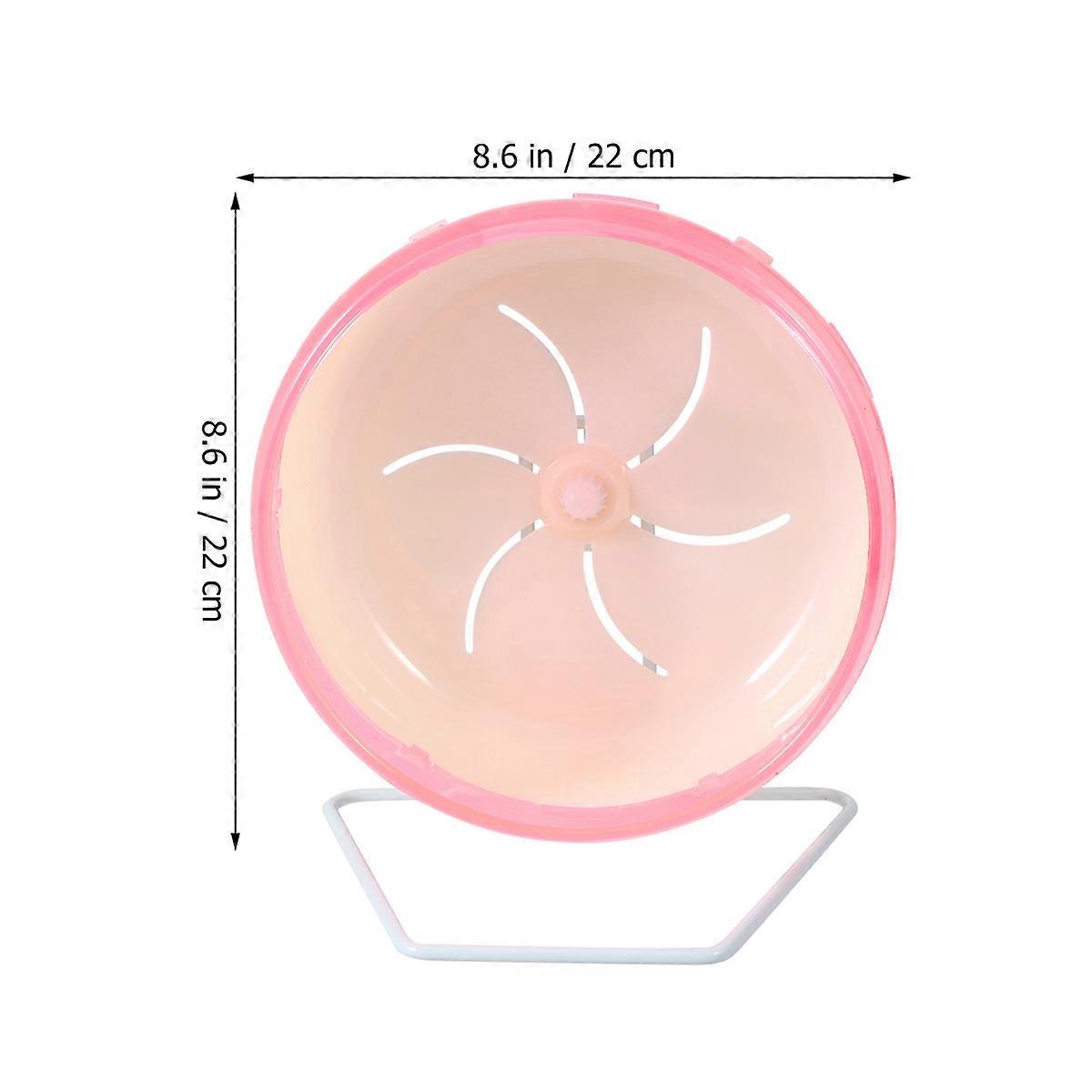 Durable Pink Squirrel Wheel Toy for Pets Safe Plastic Fun Running and Resting Spot Ideal for Small Animals