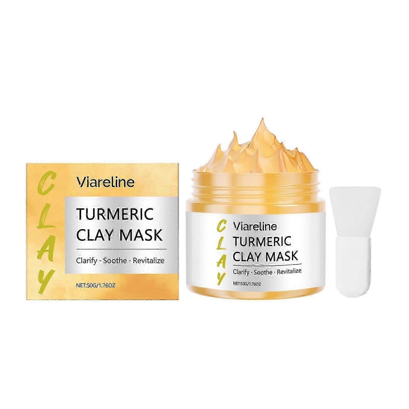 Turmeric Clay Mask - Deep Cleansing Face Mask Improve Blackheads Acne Dark Spots, Even Skin Tone, Control Oil and Refining Pores, Turmeric Clay Mask f