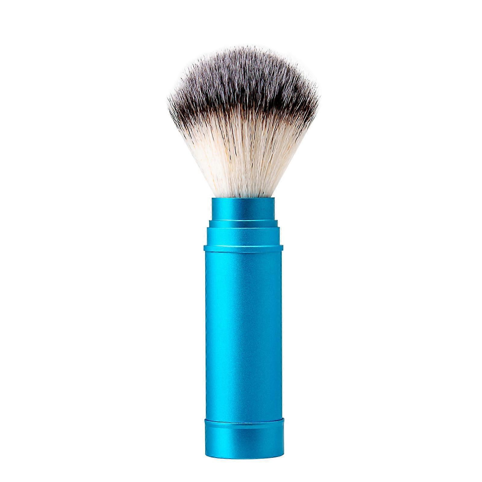 Man Shaving Brush Travel Nylon Beard Shaving Brush Lake Blue Easy To Use Beard Care Tool For Salons