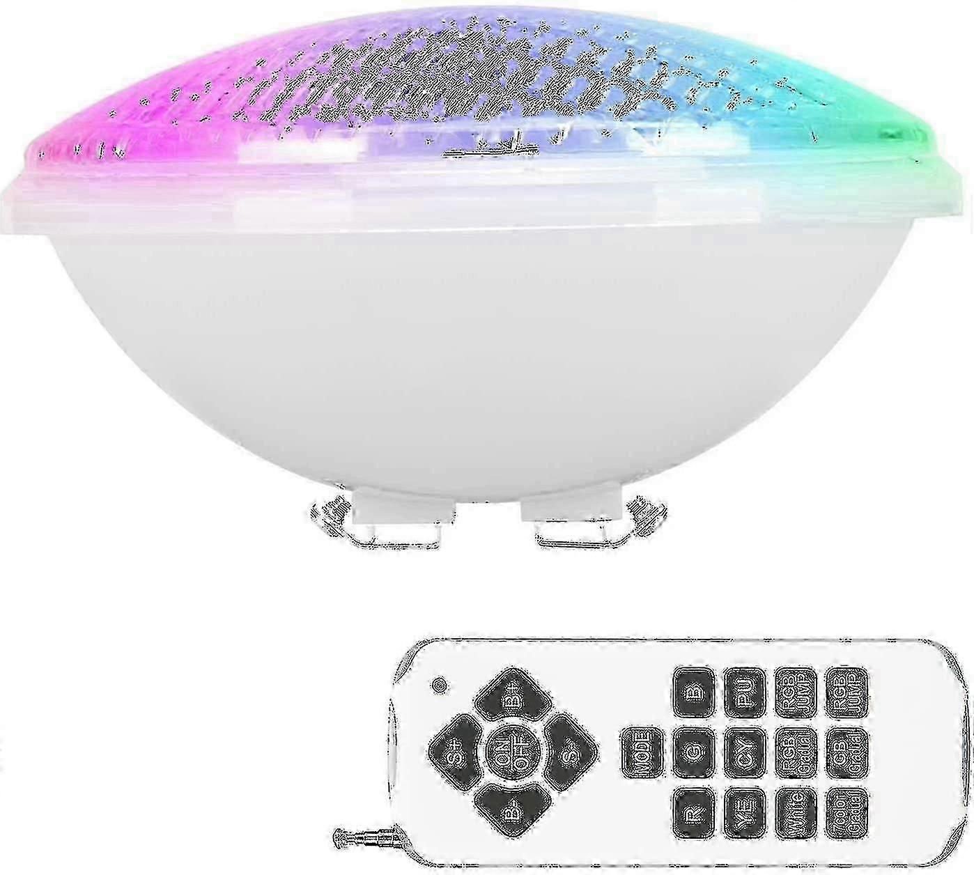 12V DC/AC RGBW 40W PAR56 IP68 Submersible LED Pool Light with Multicolor Remote