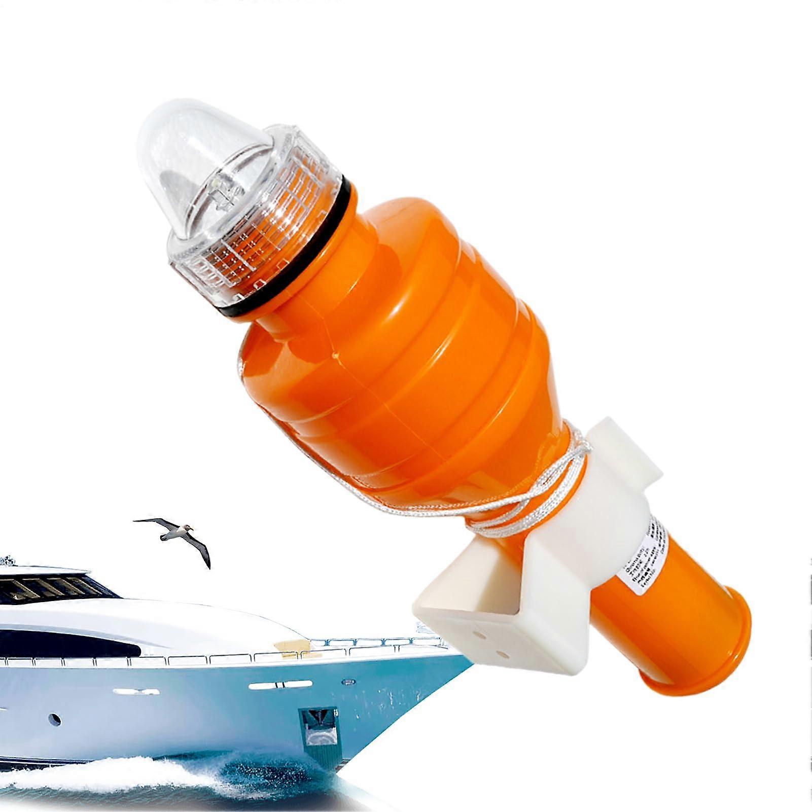 Lifebuoy Signal Light LED Floating Lamp Emergency Flare Light Marine Electronic Distress Light High-Vis Visual Alarm Boat