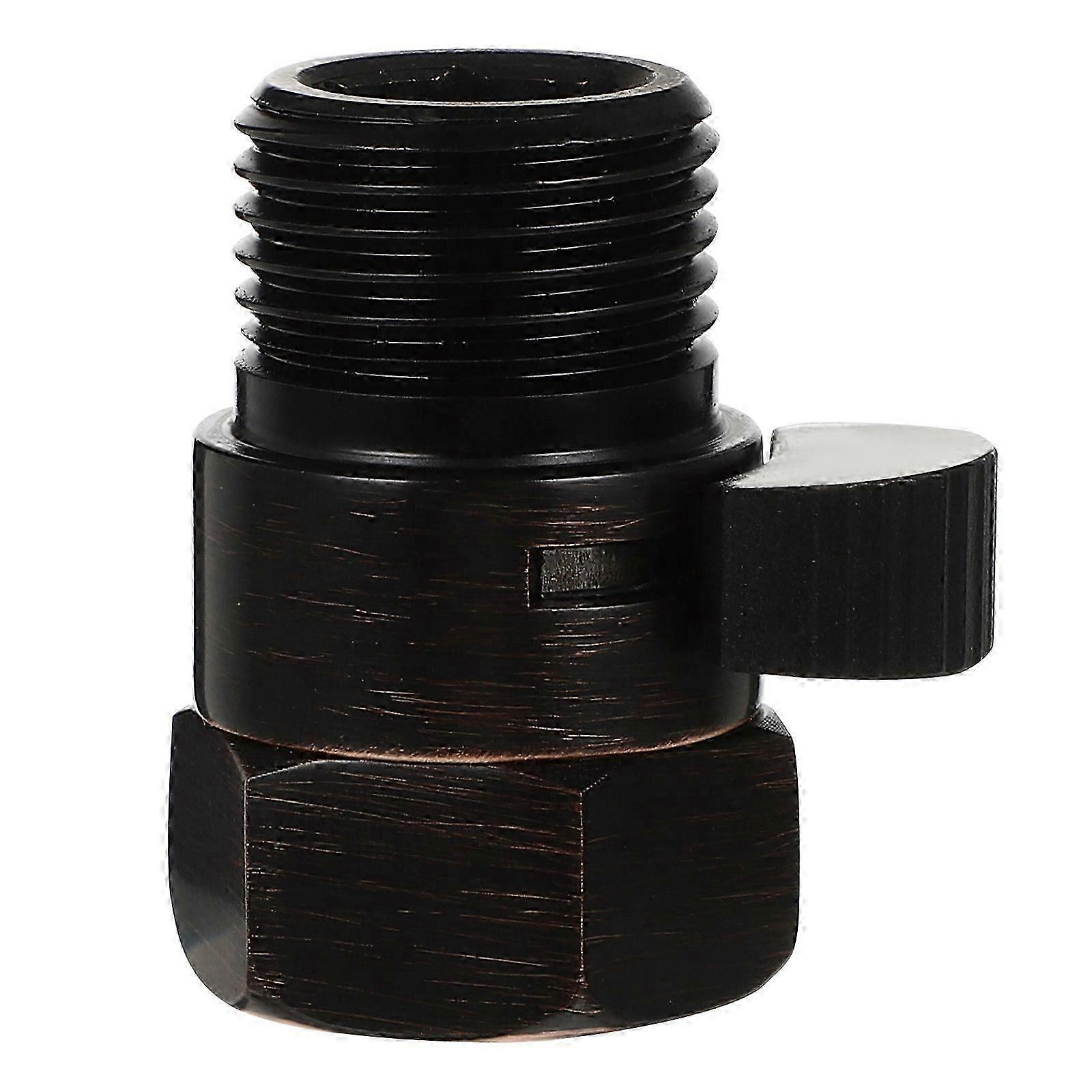 Brass Flow Control Water Pressure Reducing Controller Hand Held Sprayer Shower Head Shut Off Stop Switch Control (Black)