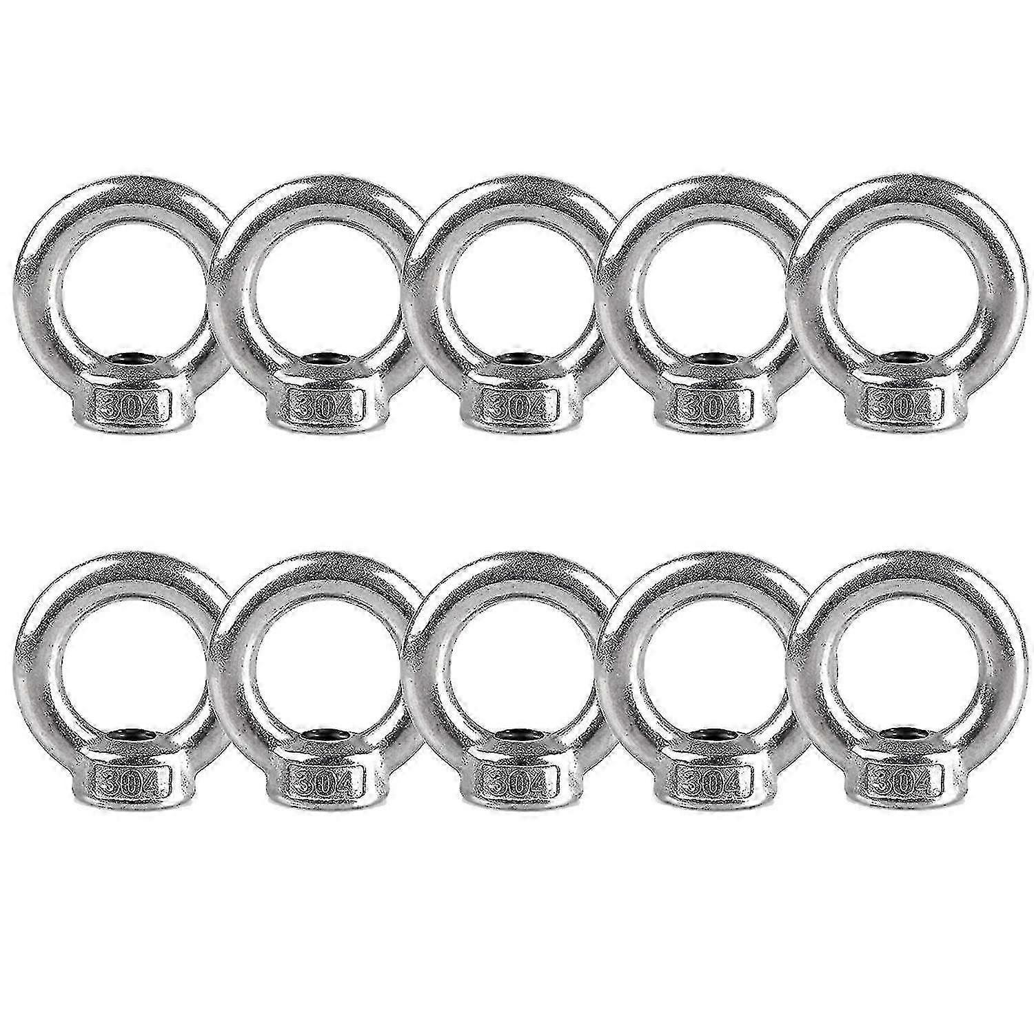 10 Stück M8 Ringmutter, Heberingmutter, M8 304 Edelstahl Ringmutter, Innengewindemutter