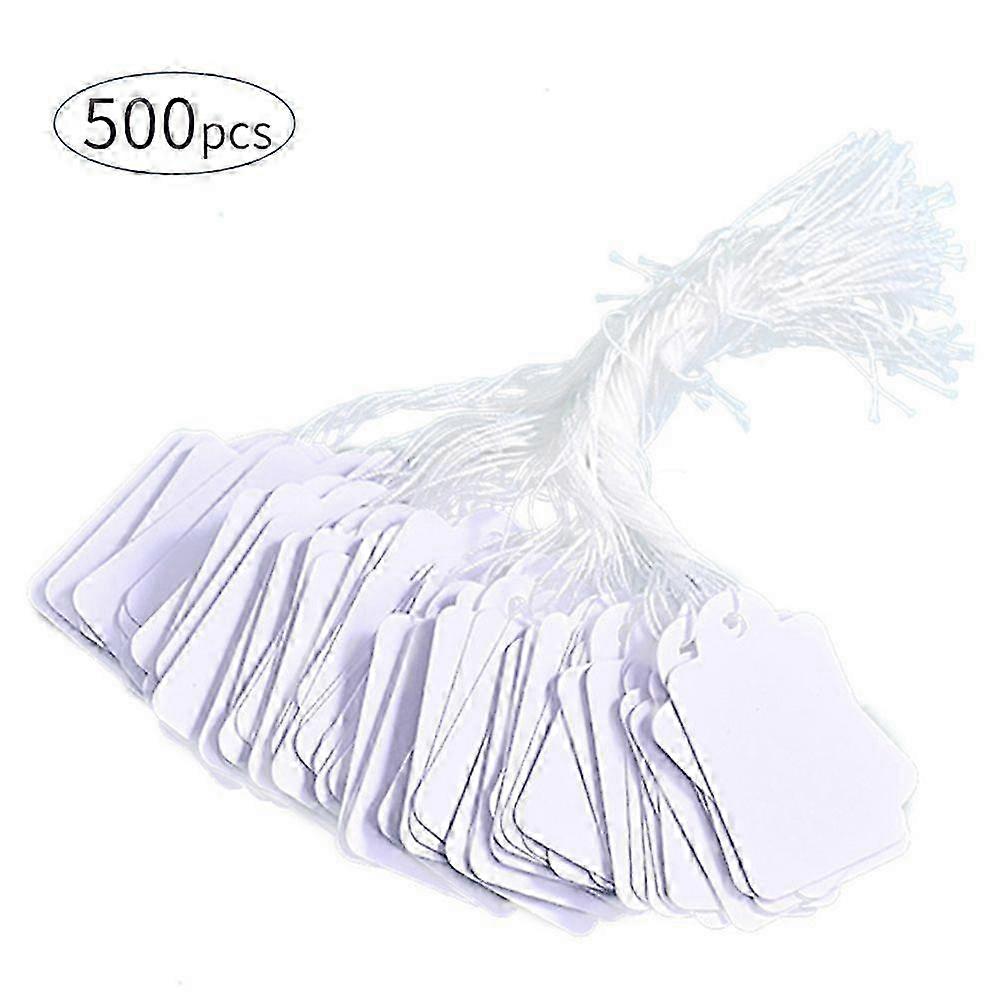 500pcs Blank Kraft Paper Price Tags with String - Writable Hanging Tags for Jewelry Clothes and Retail Display Tags 2025
