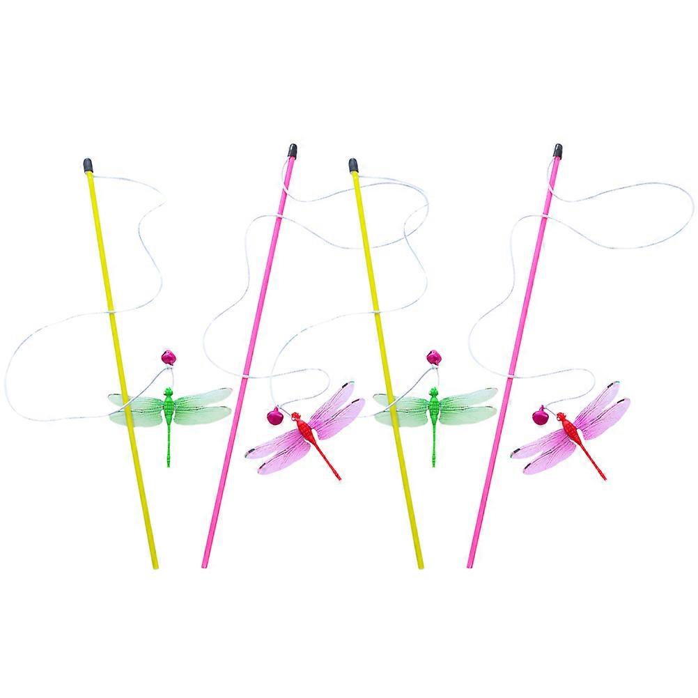 Cat Teasing Stick Cat Fishing Toy for Interactive Play 8Pcs Set