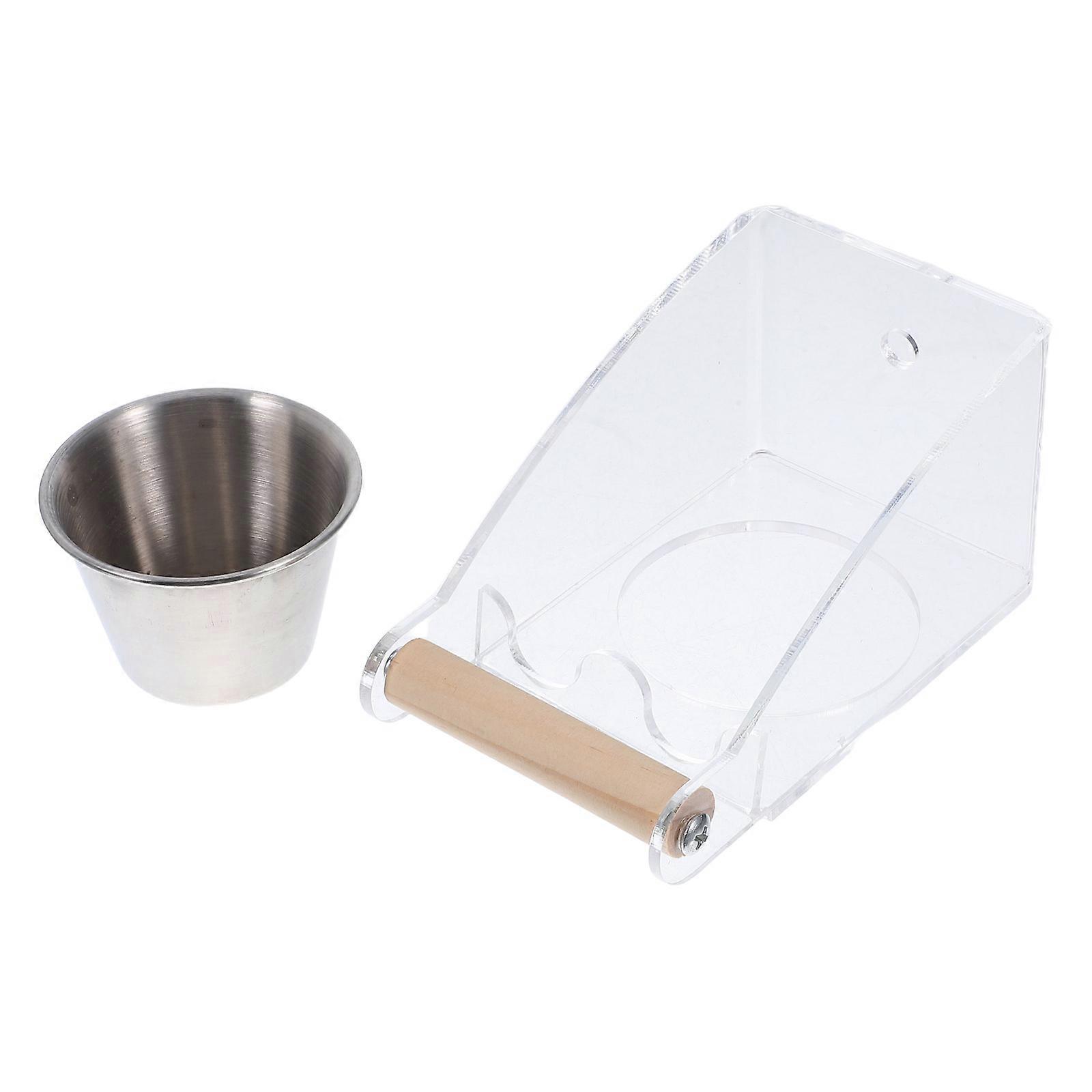 Parrot Feeder Automatic Bird Food Dispenser Spillproof 2Pcs