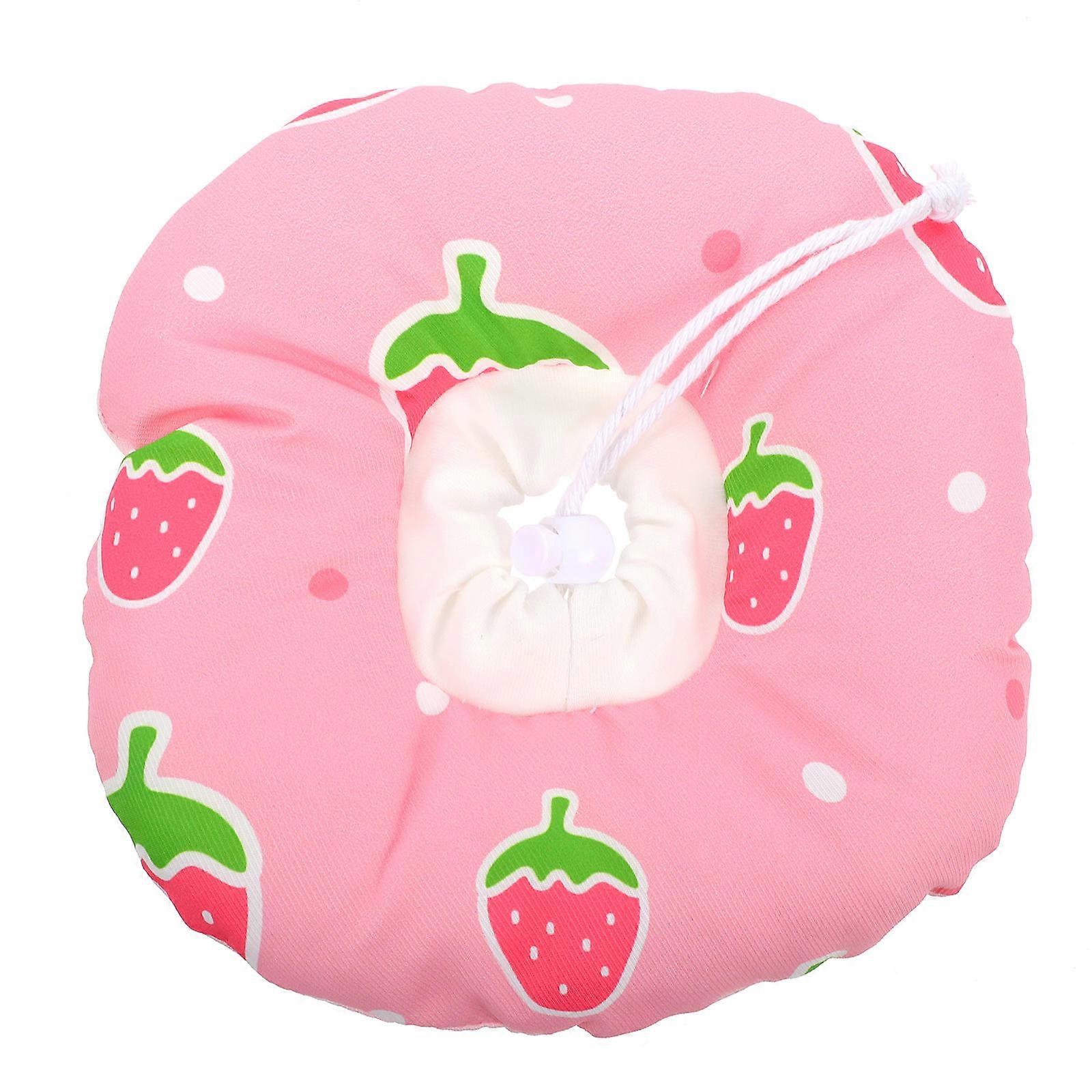 Pet Cat Puppy Recovery Collar Check Pink Cotton Prevent Licking 1Pack