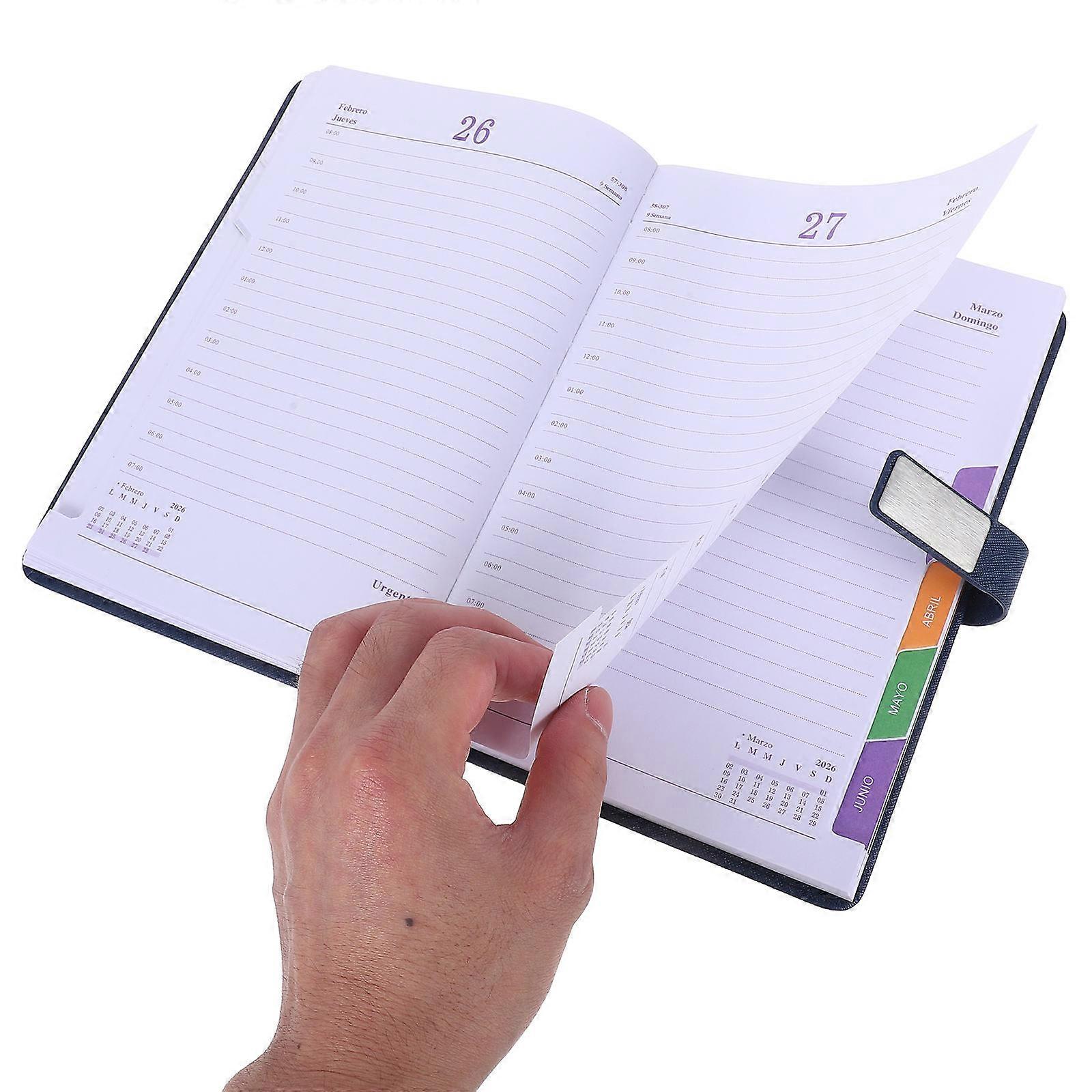 Life Planner Daily Planner Notebook for Writing Use 3Pcs Dark Blue
