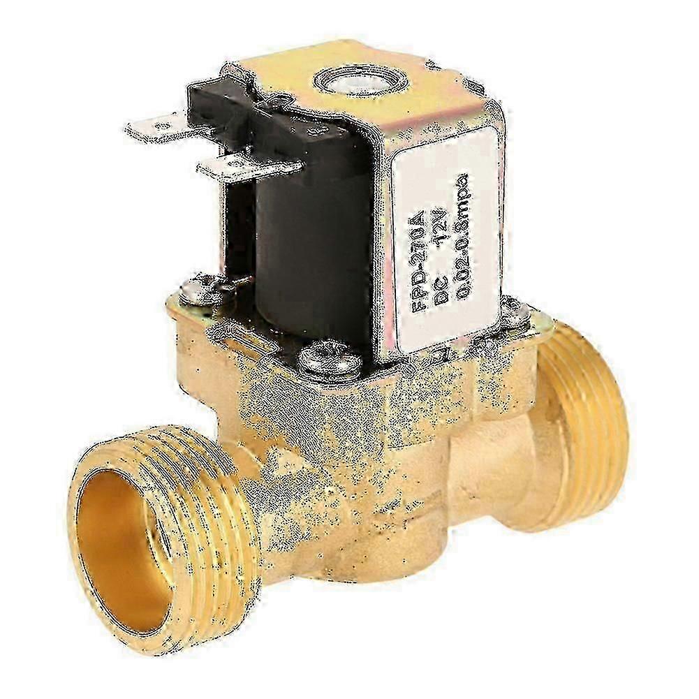 Solenoid Valve 12V, Solid Brass Waterproof Normally Closed Valve for Precise Water Control, Easy Installation & Stable