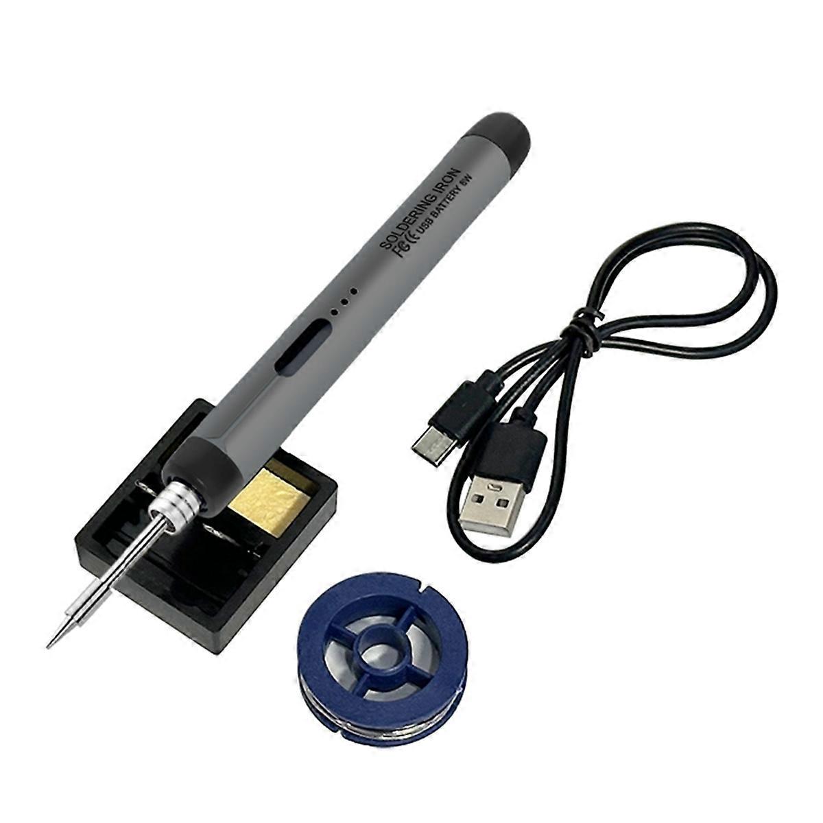 Fast Charging Lithium Built-in Wireless Soldering Iron Set Gray